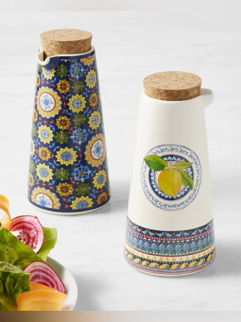 Williams Sonoma Sicily Ceramic Oil Containers, 12-oz, Set of 2